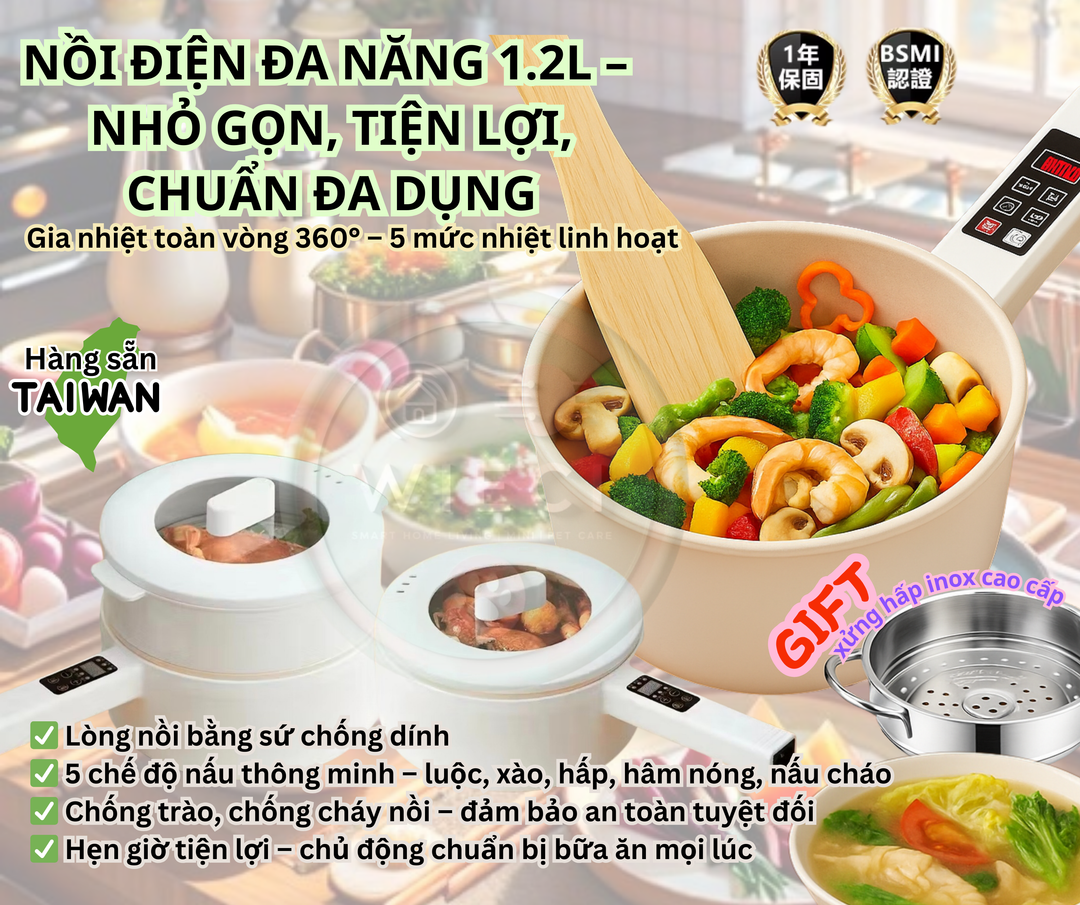 Nồi Điện Đa Năng "Thần Thánh" - Giải Pháp Nấu Nướng Đỉnh Cao Cho Mọi Nhà!