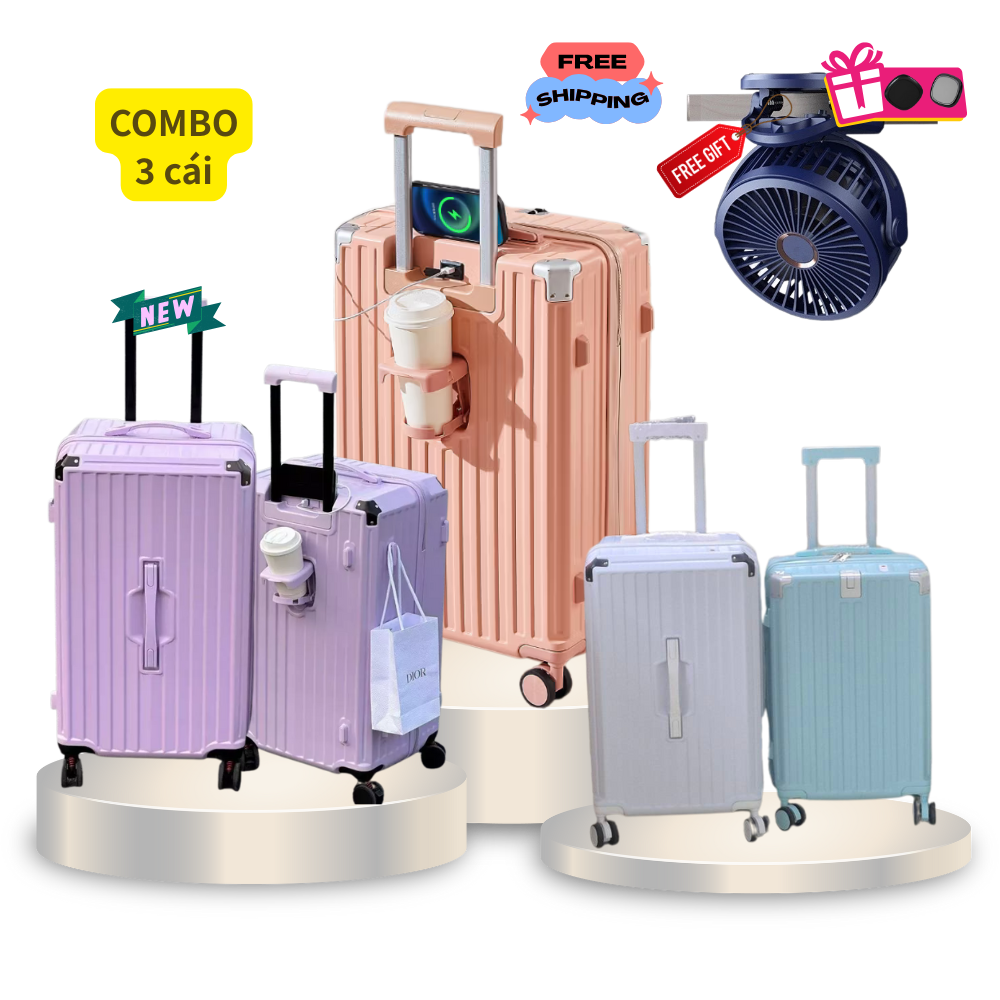多功能鋁框USB旅行箱
