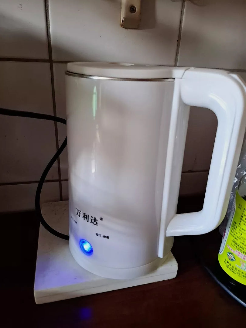 ✨【瞬熱保溫黑科技】2.0L智能雙層防燙電煮壺｜泡茶、煮麵、夜奶救星！